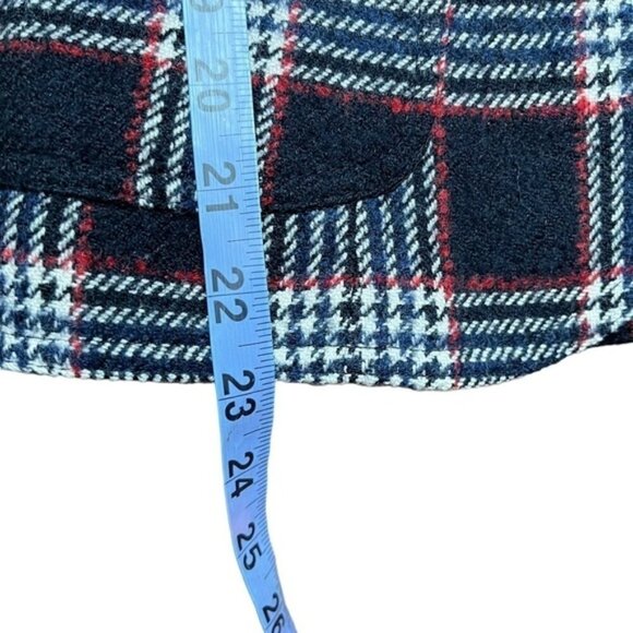 Smythe Elbow Patch Duchess Blazer in Houndstooth Black Plaid & Black Leather - Picture 9 of 11